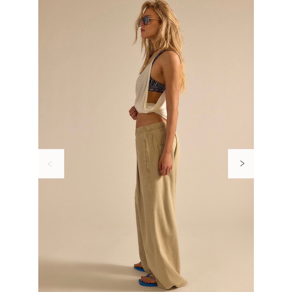 Free People Tidal Moon Low-Rise Pull-On Pants Size Small - Picture 2 of 7